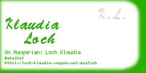 klaudia loch business card